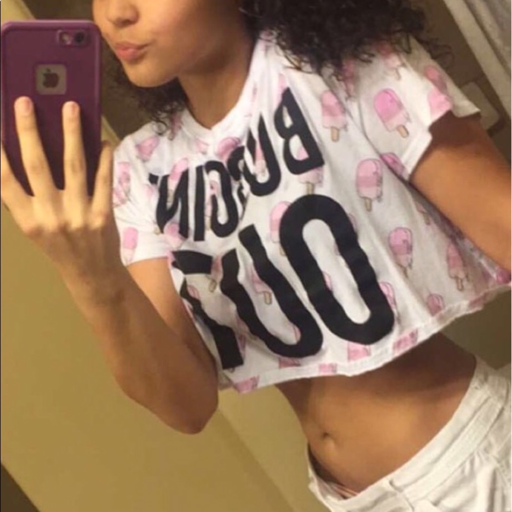 Graphic crop top